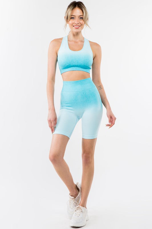 OTOS Active Ombre Seamless Biker Short Set