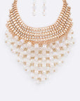 Statement Glass Bib Necklace Set