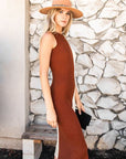 Hope Horizon Brown Colorblock  Knit Dress