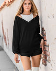 Hope Horizon Two Layered Knit Sweater - Black