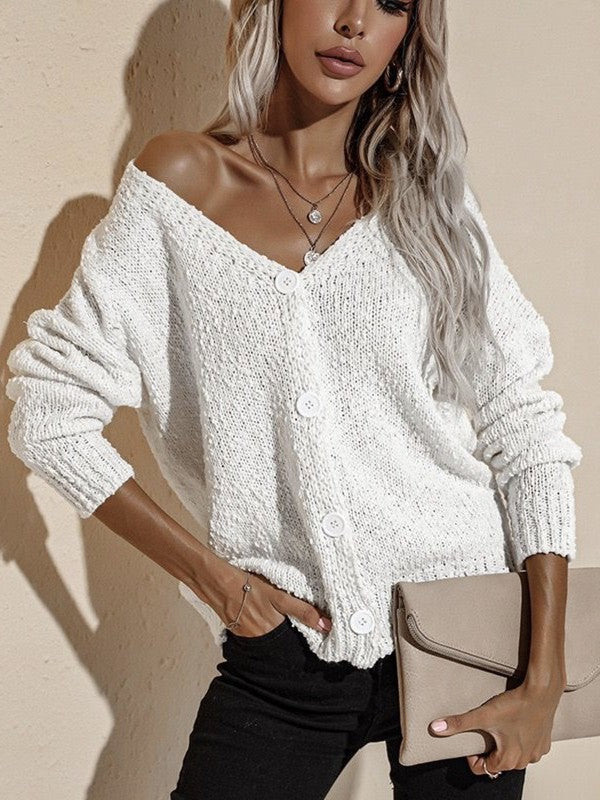 Miss Sparkling Button Front Cardigan