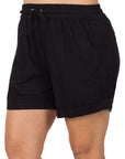 Zenana Plus Linen Drawstring Short - My Pampered Life Seattle