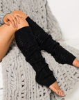 Cable Knit Long Tie Leg Warmer