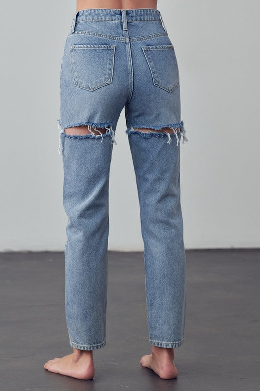 Insane Gene High Rise Straight Ankle Jean