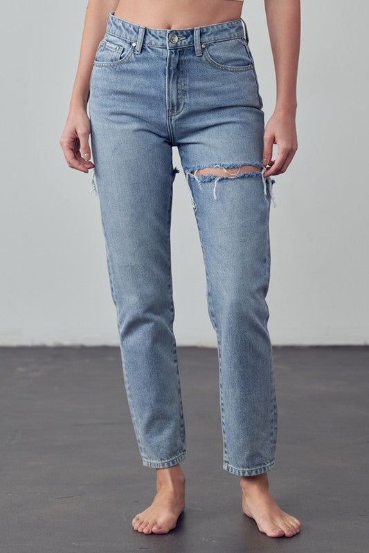 Insane Gene High Rise Straight Ankle Jean