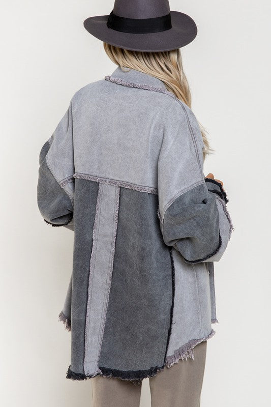 POL Colorblock Oversized Jacket