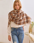 Multi Colored Checkered Pattern Scarf