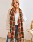 Multi Colored Checkered Pattern Scarf