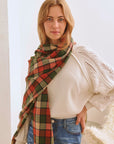 Multi Colored Checkered Pattern Scarf