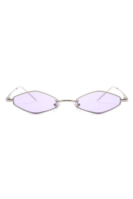 Slim Narrow Diamond Hexagonal Fashion Sunglasses