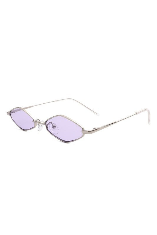 Slim Narrow Diamond Hexagonal Fashion Sunglasses