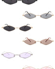 Slim Narrow Diamond Hexagonal Fashion Sunglasses