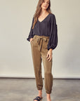 Mustard Seed Satin Pants with Belt