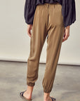 Mustard Seed Satin Pants with Belt