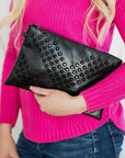 Skya Studded Hand Clutch Bag Handbag