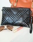 Skya Studded Hand Clutch Bag Handbag