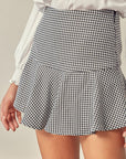 Mustard Seed Checkered A-Line Skort