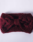 Winter Crochet Bow Twisted Head Band