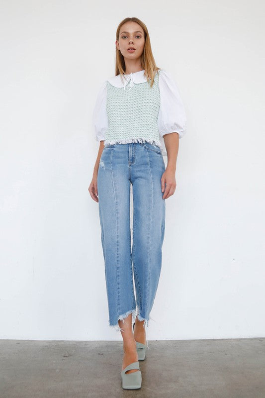 Insane Gene High Rise Wide Leg Ankle Jeans