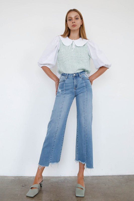 Insane Gene High Rise Wide Leg Ankle Jeans