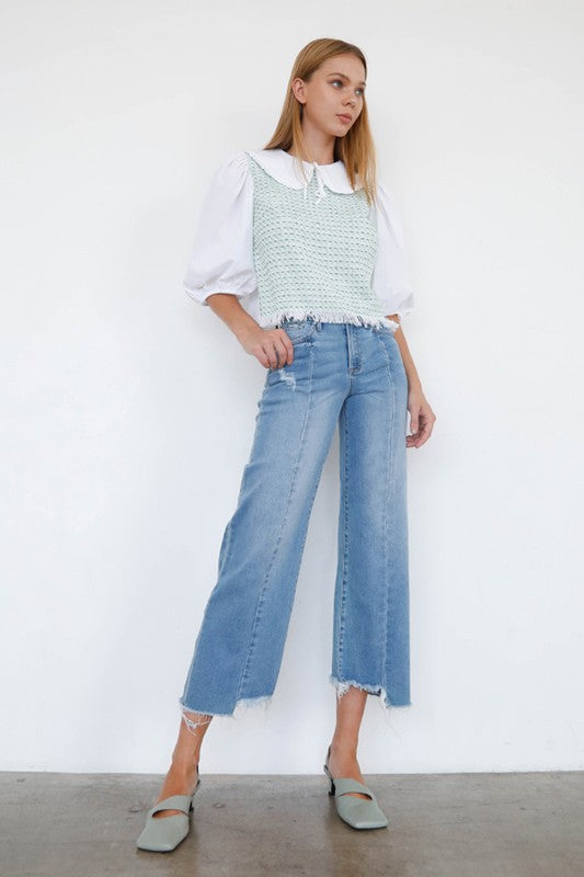 Insane Gene High Rise Wide Leg Ankle Jeans