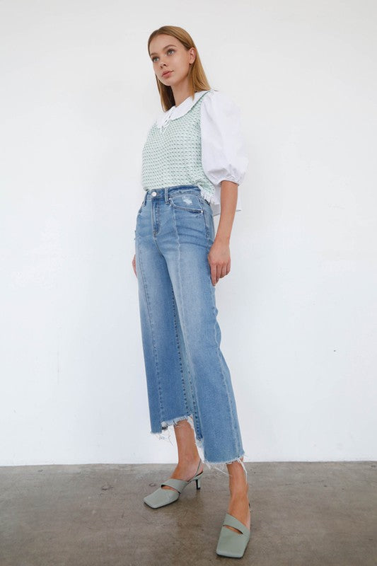 Insane Gene High Rise Wide Leg Ankle Jeans