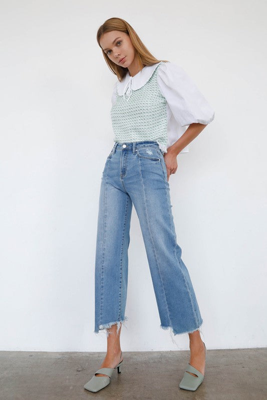 Insane Gene High Rise Wide Leg Ankle Jeans