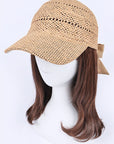 Summer Straw Ribbon Cap