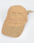 Summer Straw Ribbon Cap