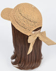 Summer Straw Ribbon Cap