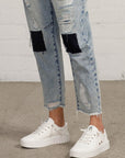 Insane Gene Raw Hem Patched Jeans