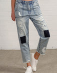 Insane Gene Raw Hem Patched Jeans