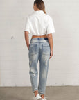 Insane Gene Raw Hem Patched Jeans