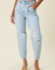 Vibrant M.i.U Distressed Slouchy Jeans