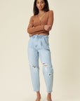 Vibrant M.i.U Distressed Slouchy Jeans