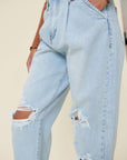 Vibrant M.i.U Distressed Slouchy Jeans