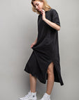 Vented Heavy Cotton Washed Dress