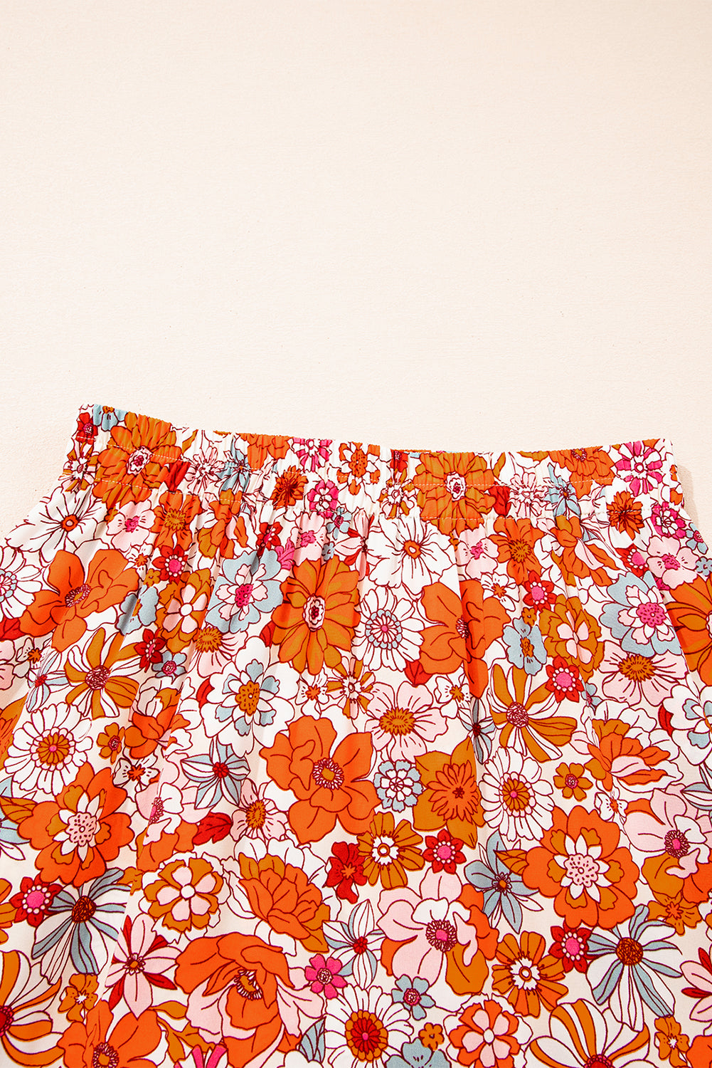 Boho Floral Tiered Maxi Skirt Split