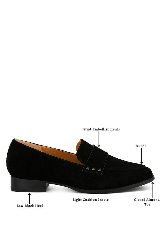 Durance Studded Suede Loafers