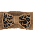 Knit Leopard Bow Headband