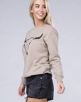 Cow Skull Graphic Sweatshirt