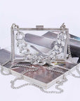 Crystal Chunky Chain Clear Box Clutch