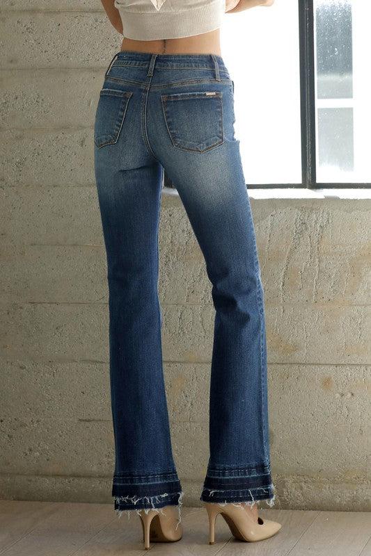 Insane Gene Mid-Rise Double Unhem Premium Flare Jeans