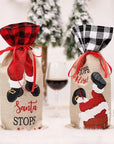 Julia Rose Santa Stops Here Wine Bottle Cover