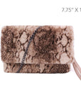 Faux Fur Shoulder Clutch Purse