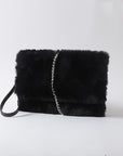 Faux Fur Shoulder Clutch Purse