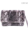 Faux Fur Shoulder Clutch Purse