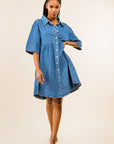 Women's Fashion Denim Dress by Claude