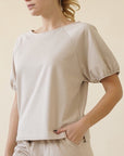 Fabina Hemp Balloon Sleeve Top