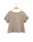 Fabina Hemp Balloon Sleeve Top